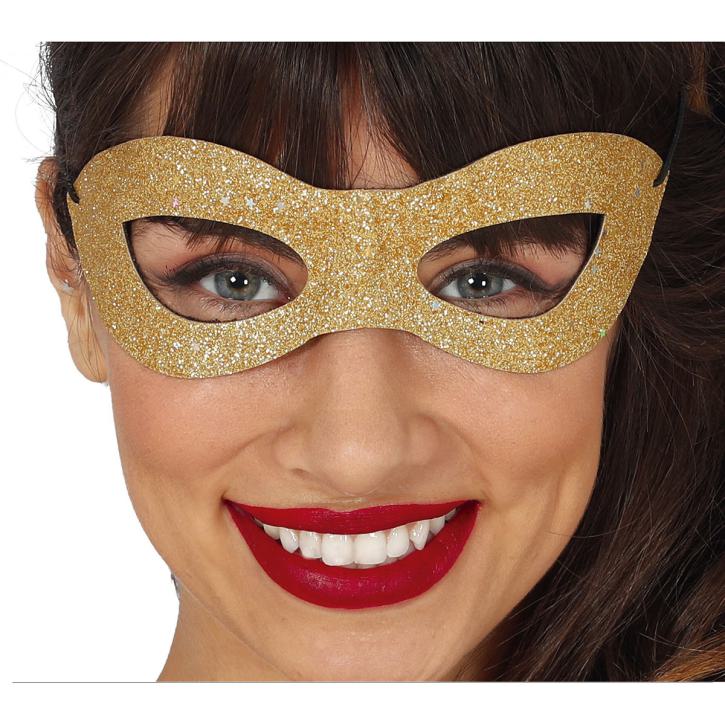 Maske gold Pailletten