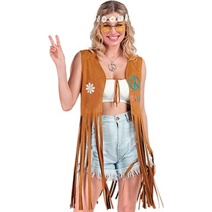 Weste Hippie mit Fransen L/XL